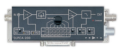 可変ゲイン低ノイズ電流アンプ・Variable-Gain Low-Noise Current Amplifier DLPCA-200